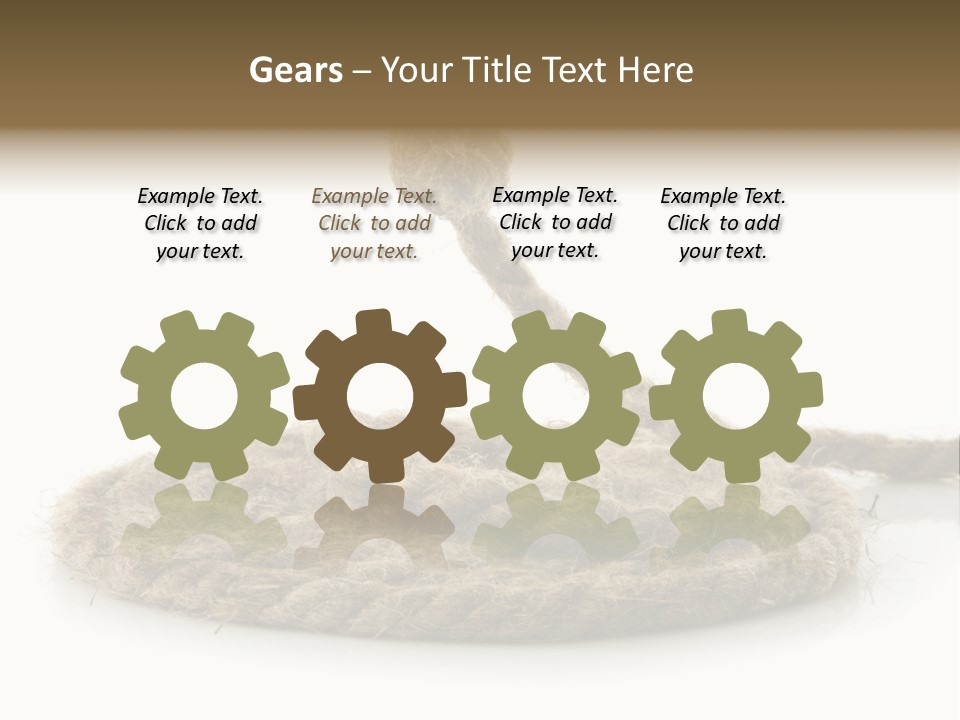 Snake From Rope On White Background PowerPoint Template