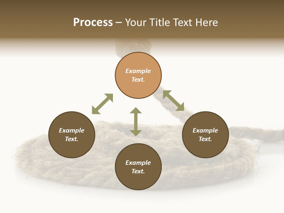 Snake From Rope On White Background PowerPoint Template