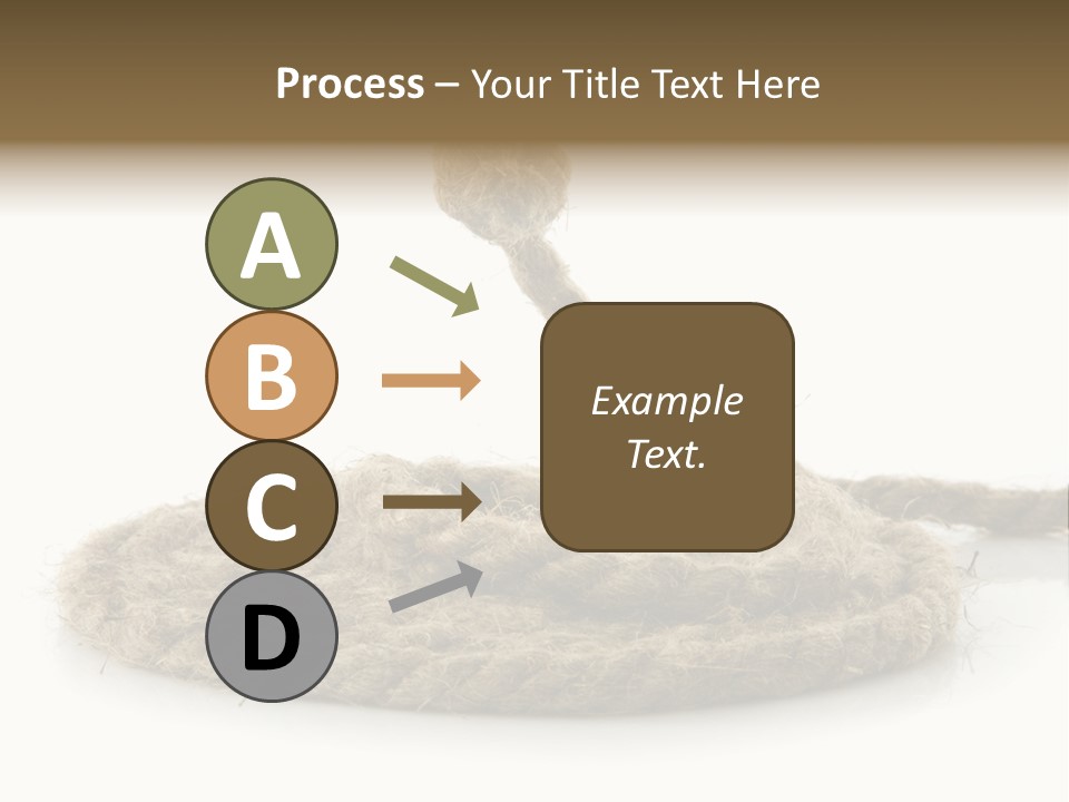 Snake From Rope On White Background PowerPoint Template