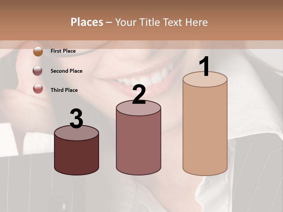 Businesswoman Wearing Glasses PowerPoint Template