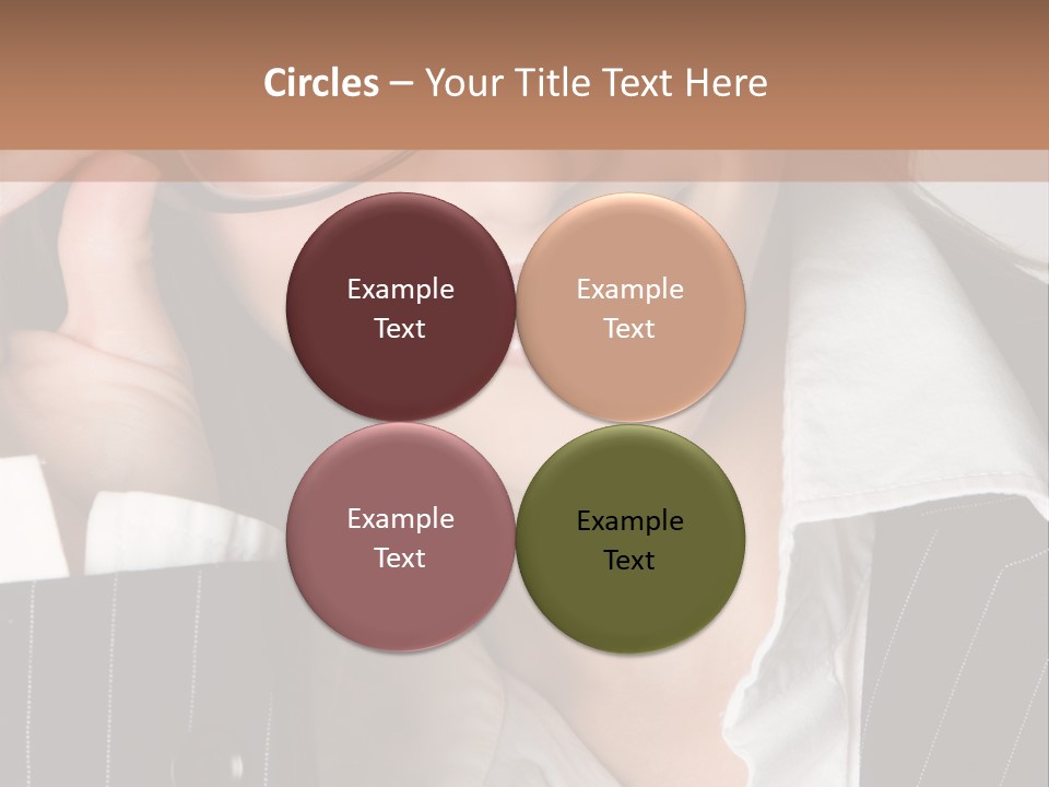 Businesswoman Wearing Glasses PowerPoint Template