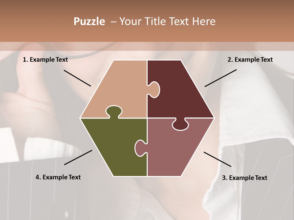 Businesswoman Wearing Glasses PowerPoint Template