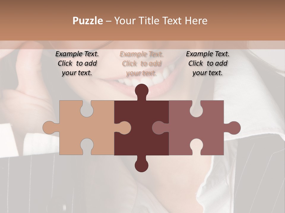 Businesswoman Wearing Glasses PowerPoint Template