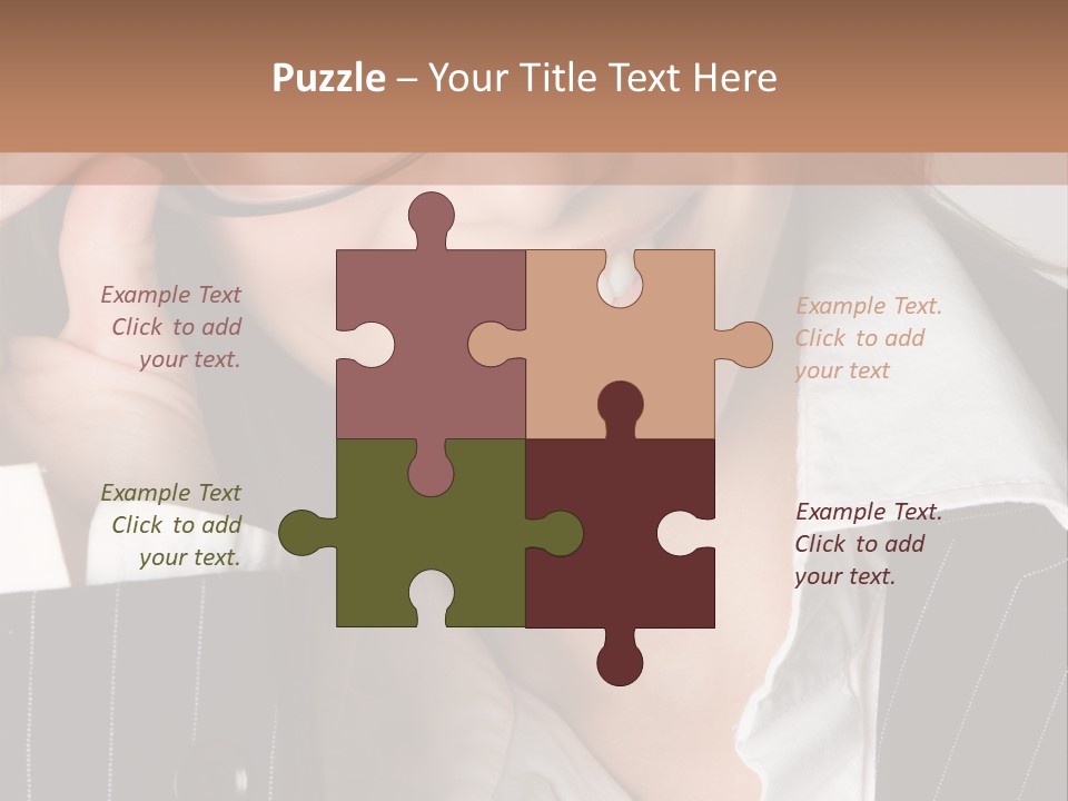 Businesswoman Wearing Glasses PowerPoint Template