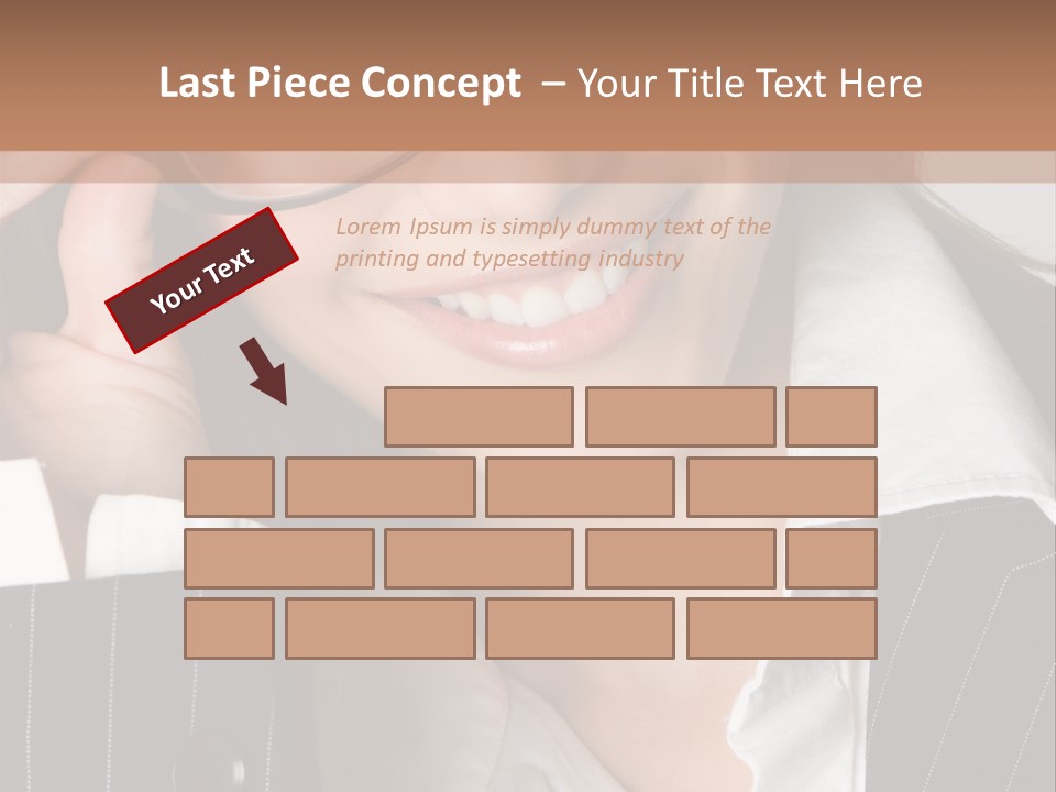 Businesswoman Wearing Glasses PowerPoint Template