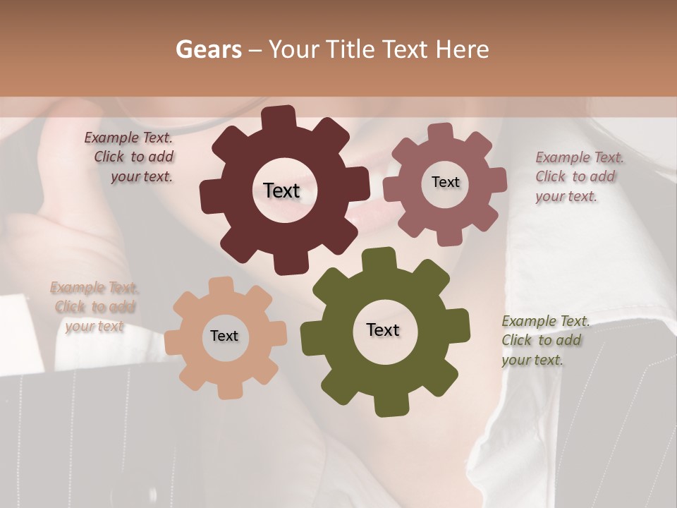 Businesswoman Wearing Glasses PowerPoint Template