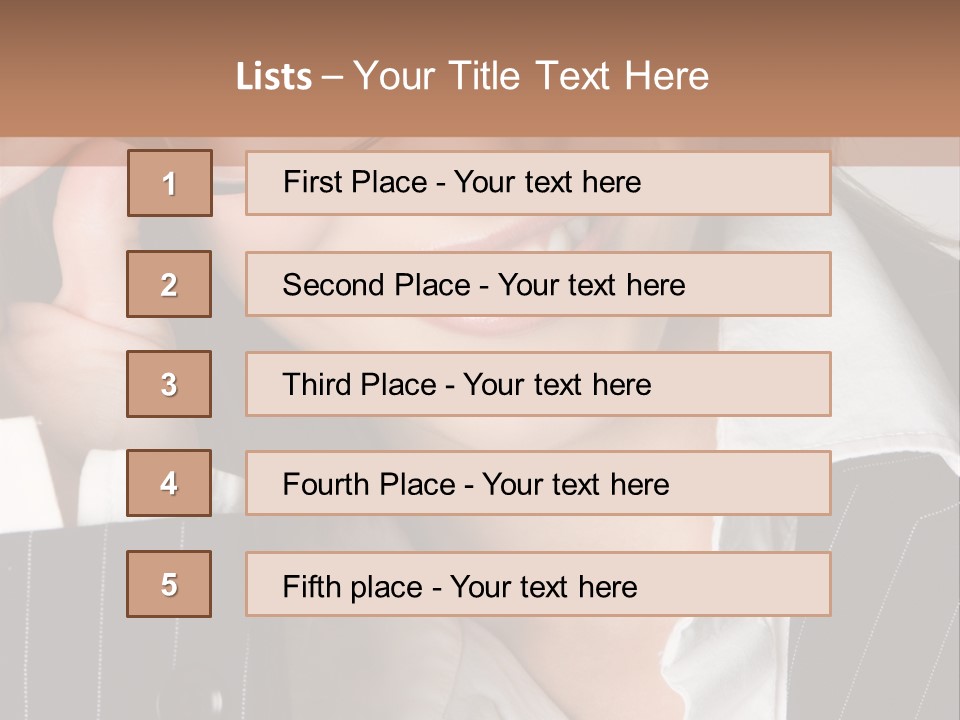 Businesswoman Wearing Glasses PowerPoint Template