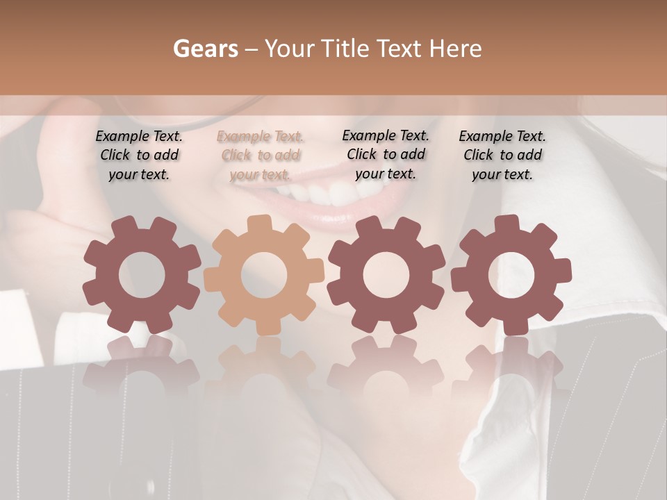 Businesswoman Wearing Glasses PowerPoint Template