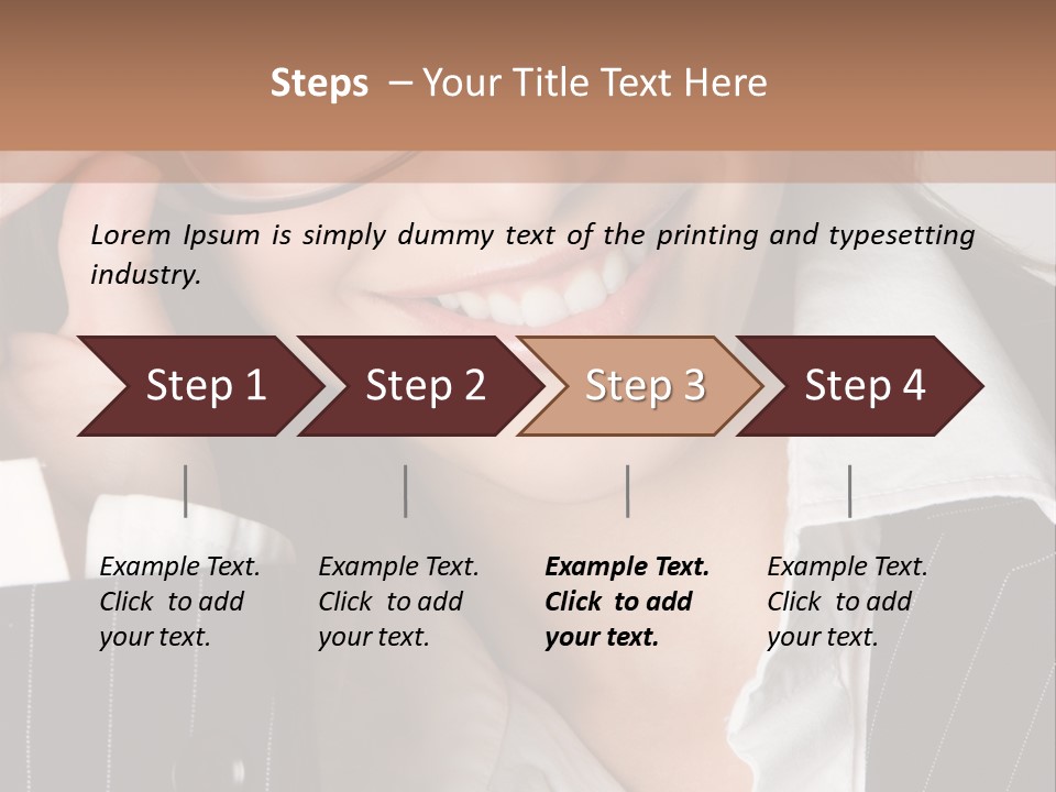 Businesswoman Wearing Glasses PowerPoint Template