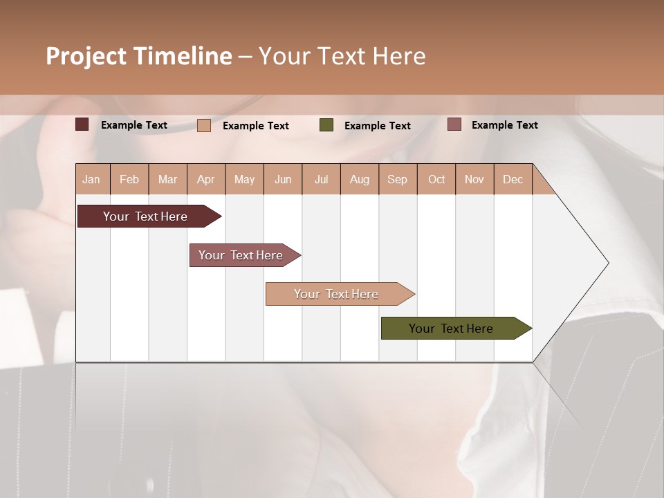 Businesswoman Wearing Glasses PowerPoint Template