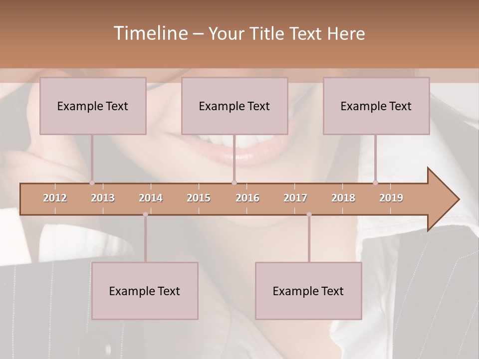 Businesswoman Wearing Glasses PowerPoint Template