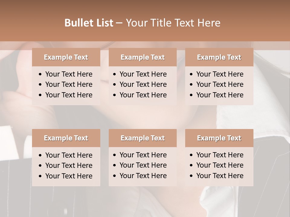 Businesswoman Wearing Glasses PowerPoint Template