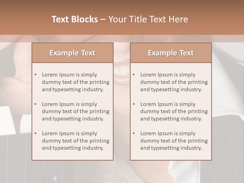 Businesswoman Wearing Glasses PowerPoint Template