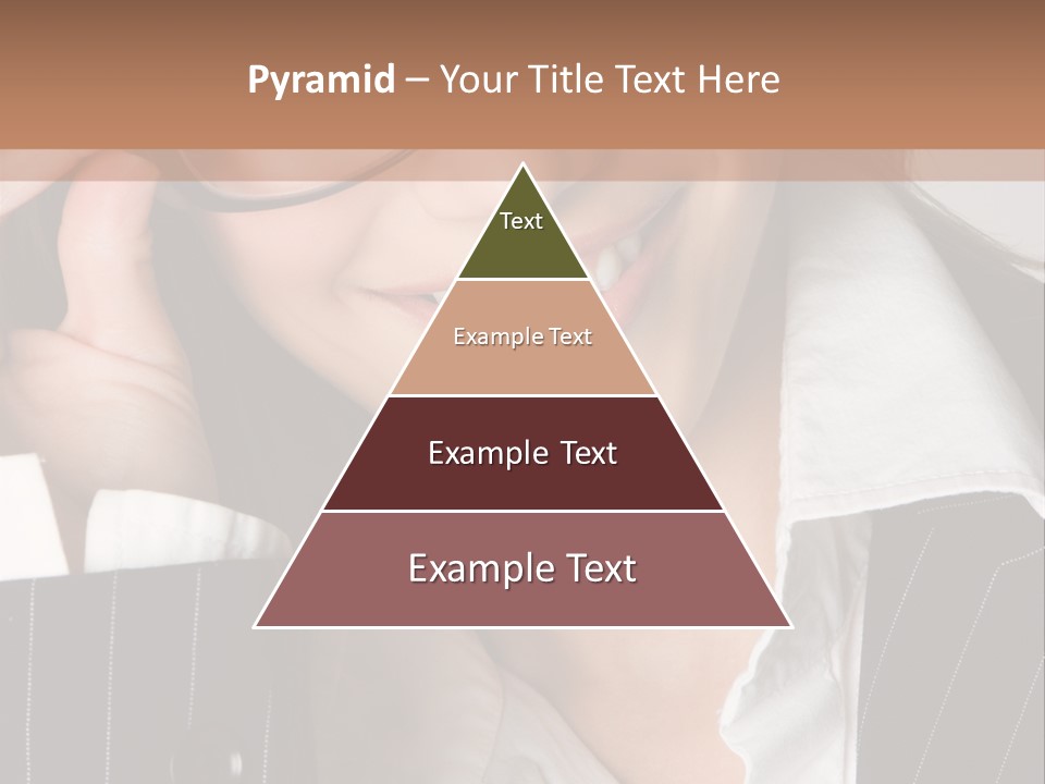 Businesswoman Wearing Glasses PowerPoint Template