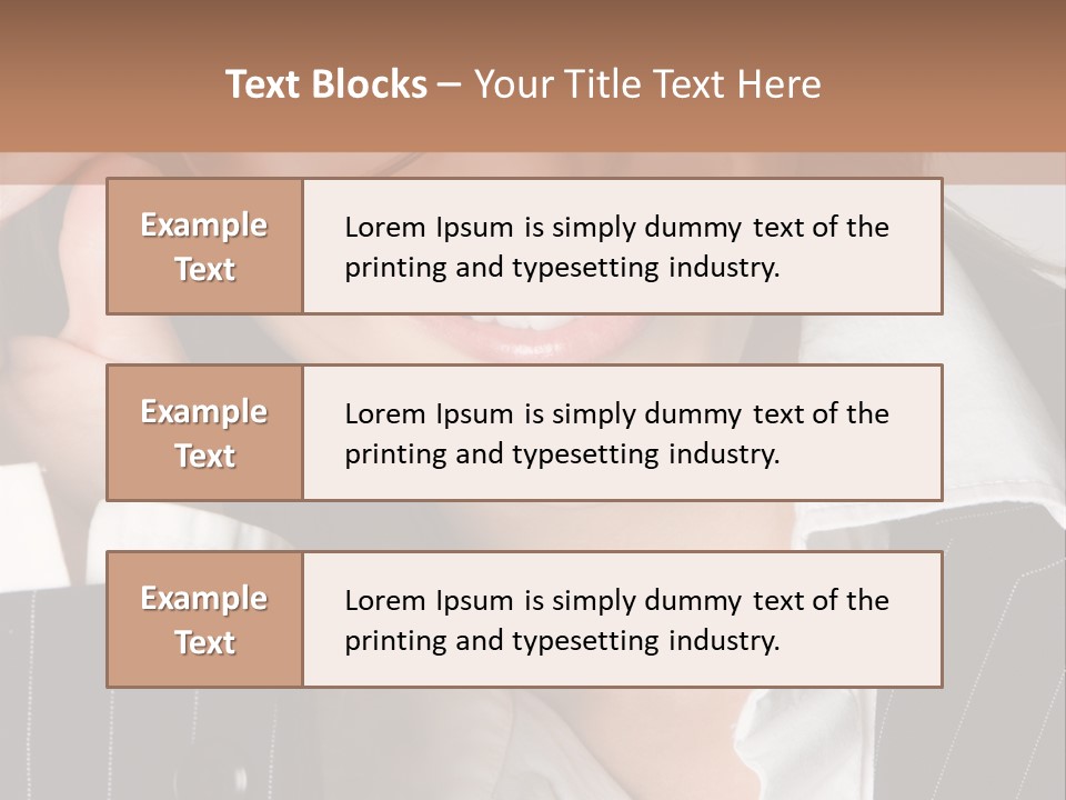 Businesswoman Wearing Glasses PowerPoint Template