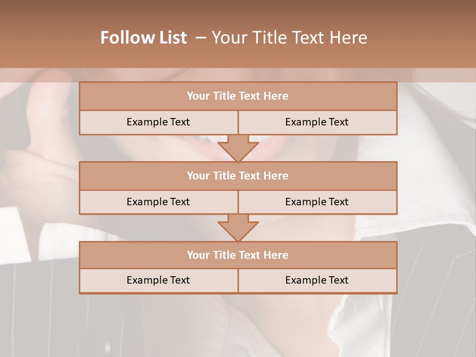 Businesswoman Wearing Glasses PowerPoint Template