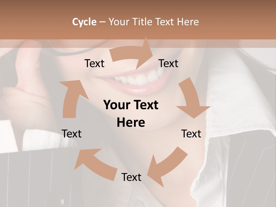 Businesswoman Wearing Glasses PowerPoint Template