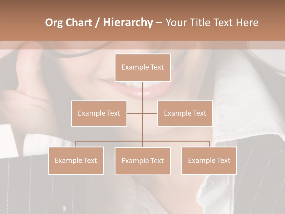 Businesswoman Wearing Glasses PowerPoint Template