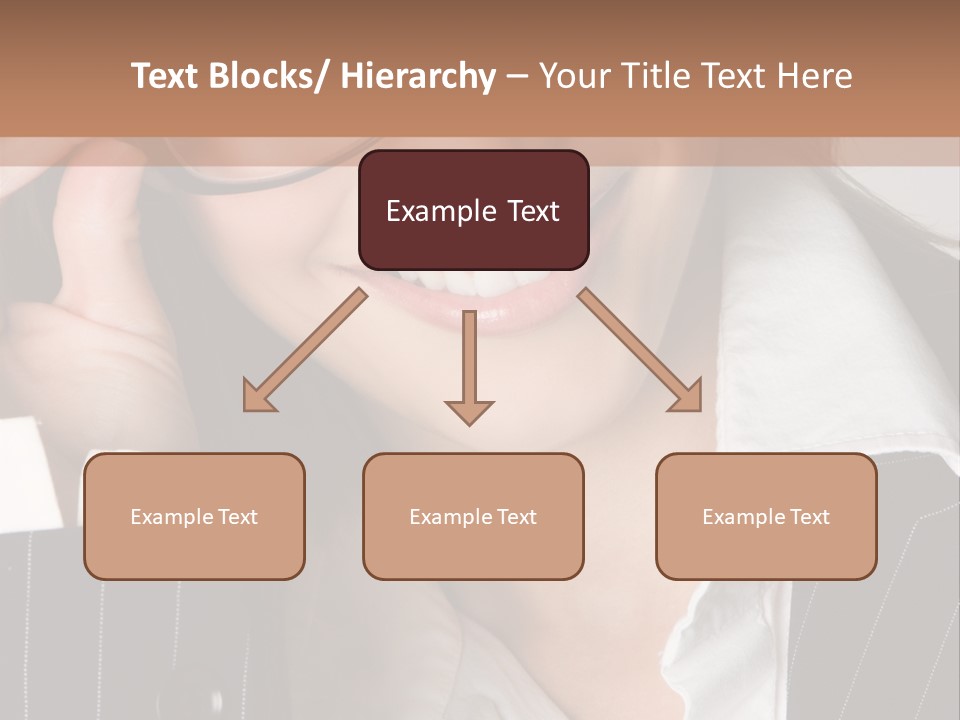 Businesswoman Wearing Glasses PowerPoint Template