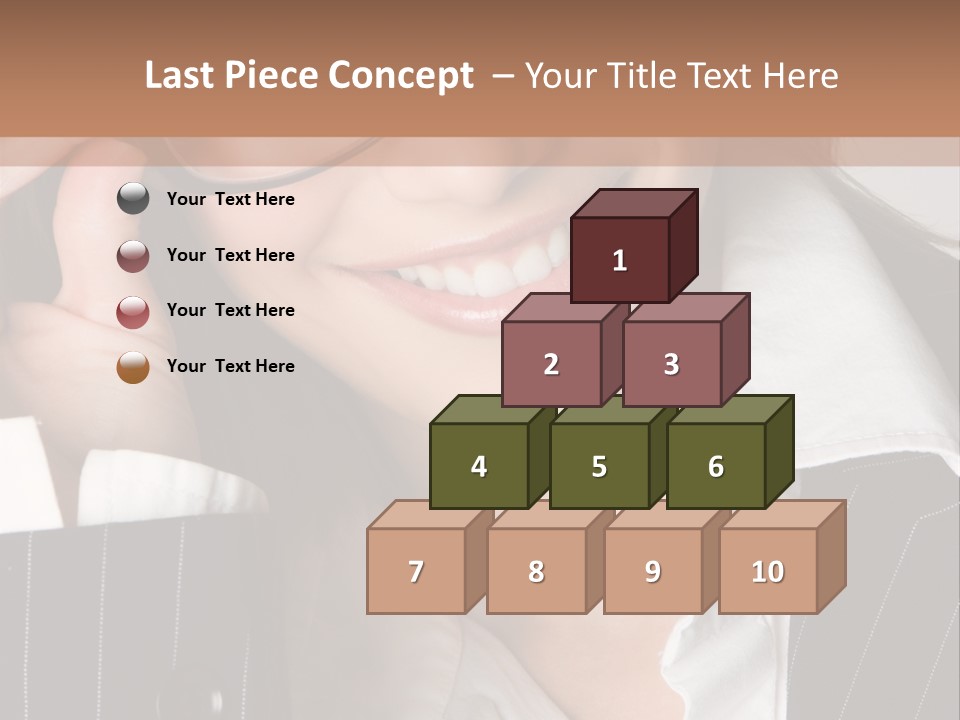 Businesswoman Wearing Glasses PowerPoint Template