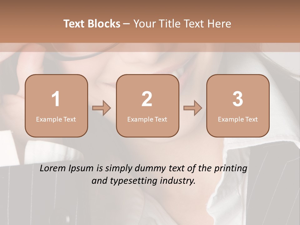 Businesswoman Wearing Glasses PowerPoint Template