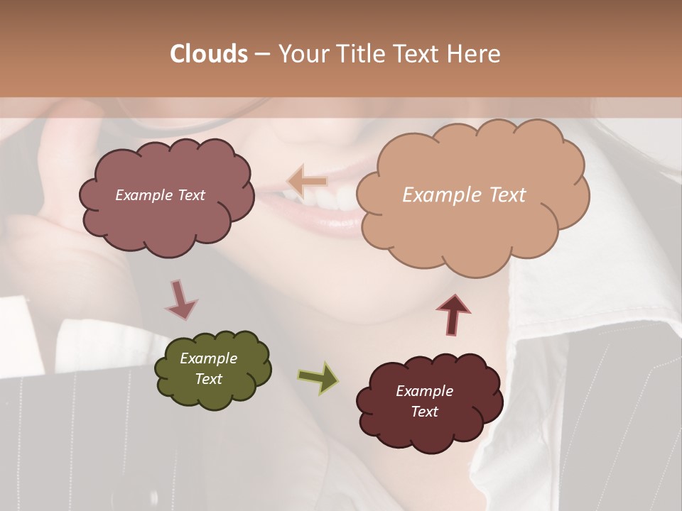 Businesswoman Wearing Glasses PowerPoint Template