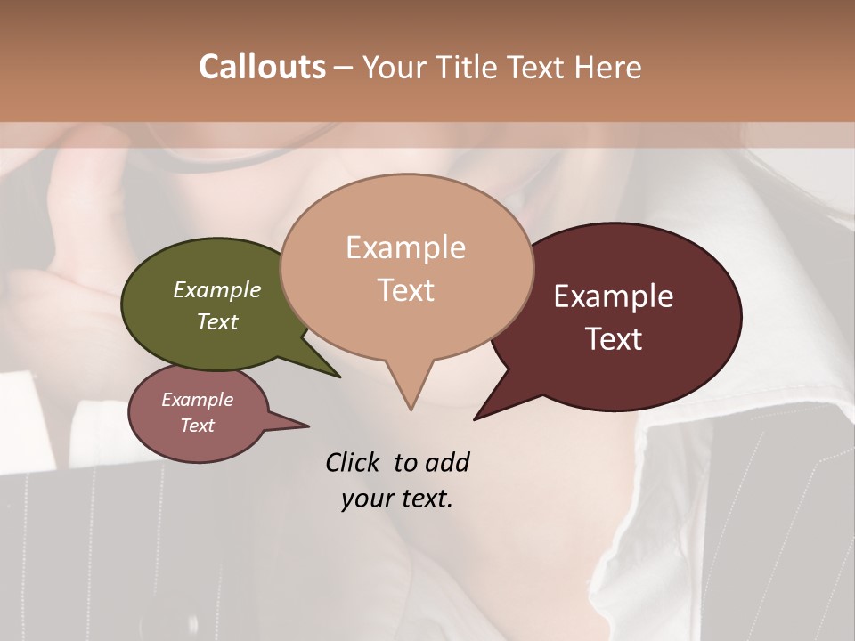 Businesswoman Wearing Glasses PowerPoint Template