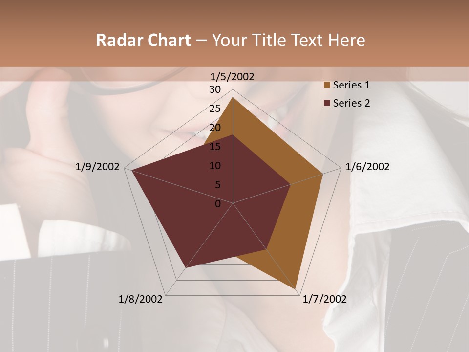 Businesswoman Wearing Glasses PowerPoint Template