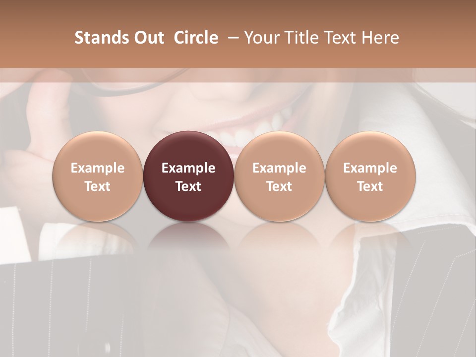 Businesswoman Wearing Glasses PowerPoint Template