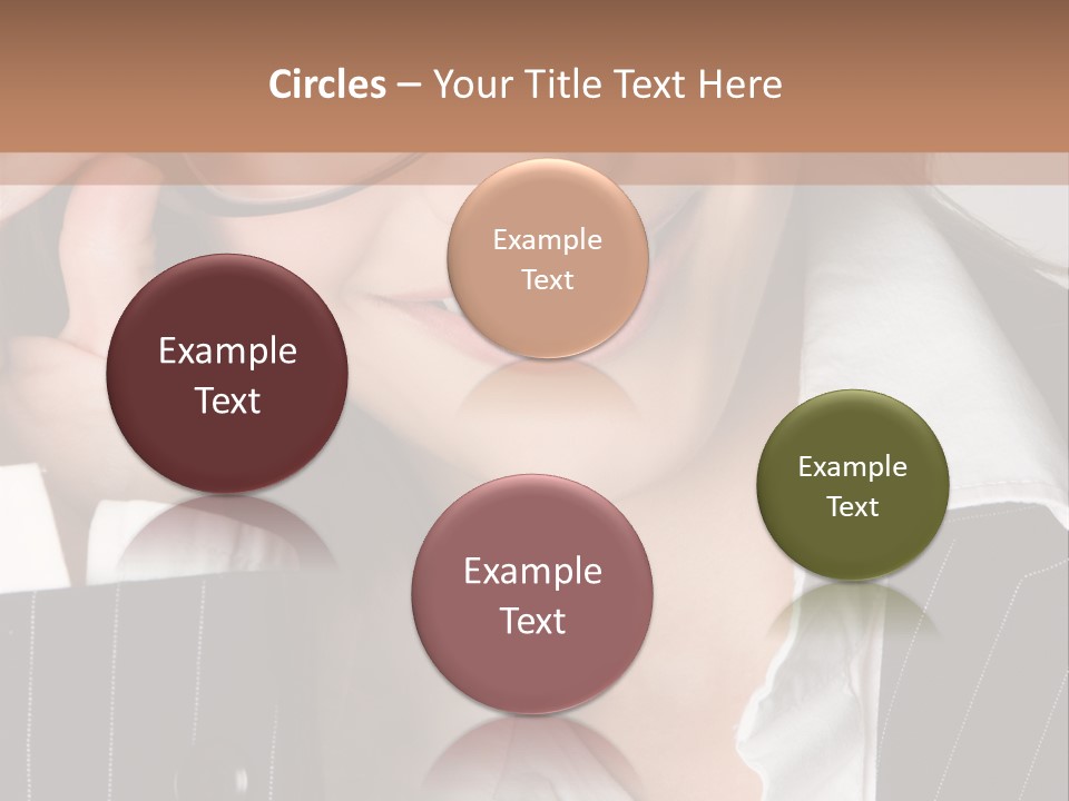 Businesswoman Wearing Glasses PowerPoint Template