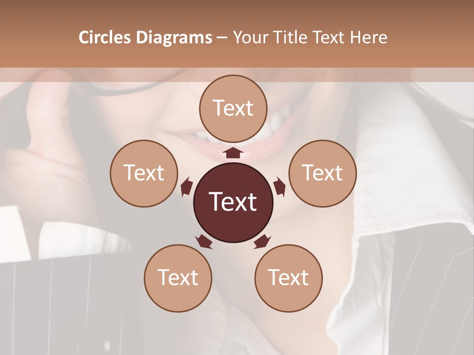 Businesswoman Wearing Glasses PowerPoint Template