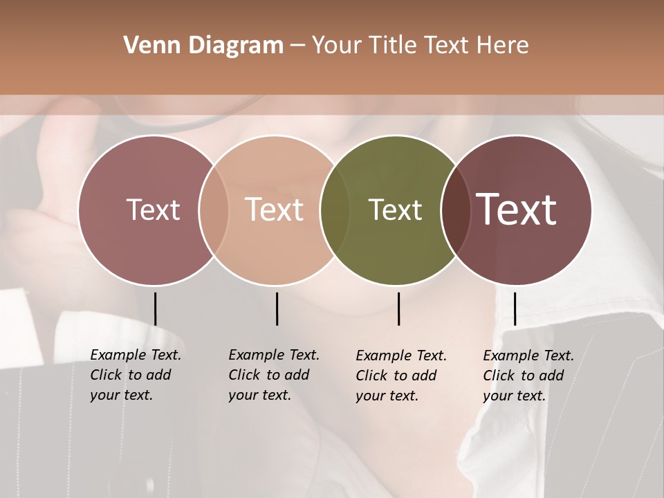 Businesswoman Wearing Glasses PowerPoint Template