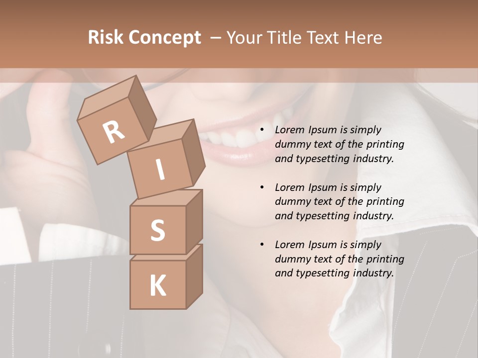 Businesswoman Wearing Glasses PowerPoint Template