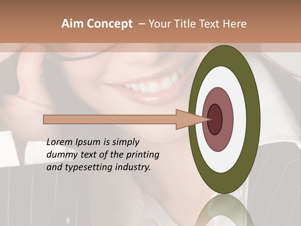 Businesswoman Wearing Glasses PowerPoint Template