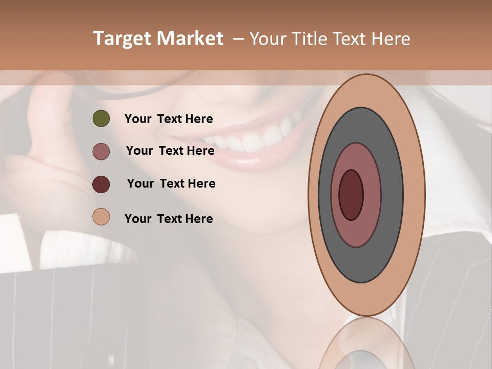 Businesswoman Wearing Glasses PowerPoint Template