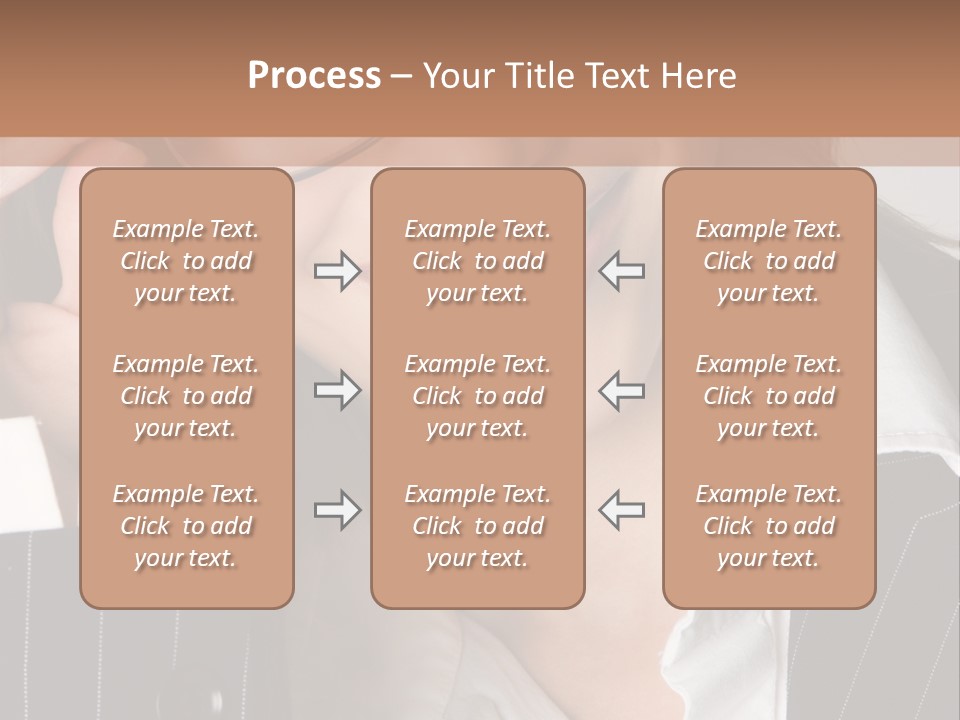 Businesswoman Wearing Glasses PowerPoint Template