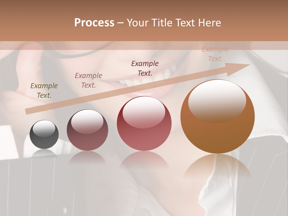 Businesswoman Wearing Glasses PowerPoint Template