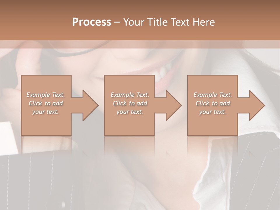 Businesswoman Wearing Glasses PowerPoint Template