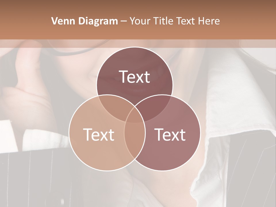 Businesswoman Wearing Glasses PowerPoint Template