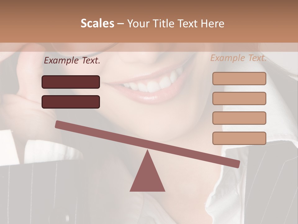 Businesswoman Wearing Glasses PowerPoint Template