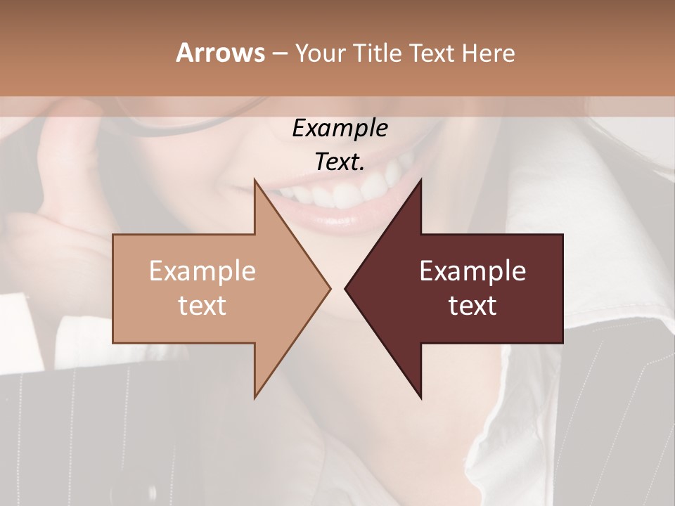 Businesswoman Wearing Glasses PowerPoint Template