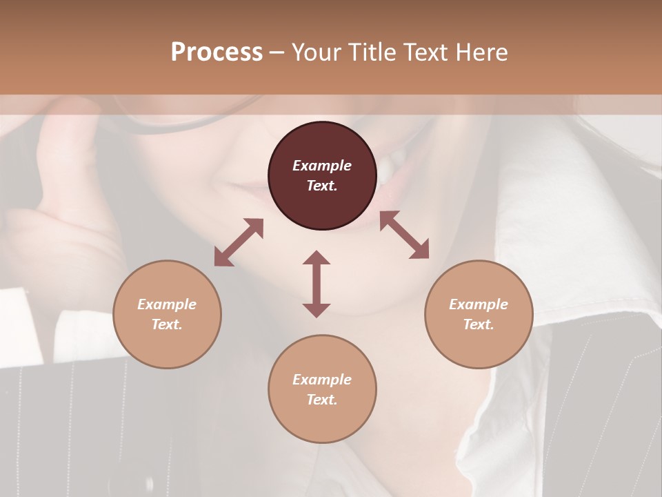 Businesswoman Wearing Glasses PowerPoint Template