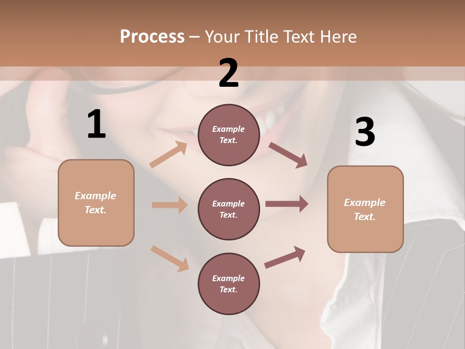 Businesswoman Wearing Glasses PowerPoint Template