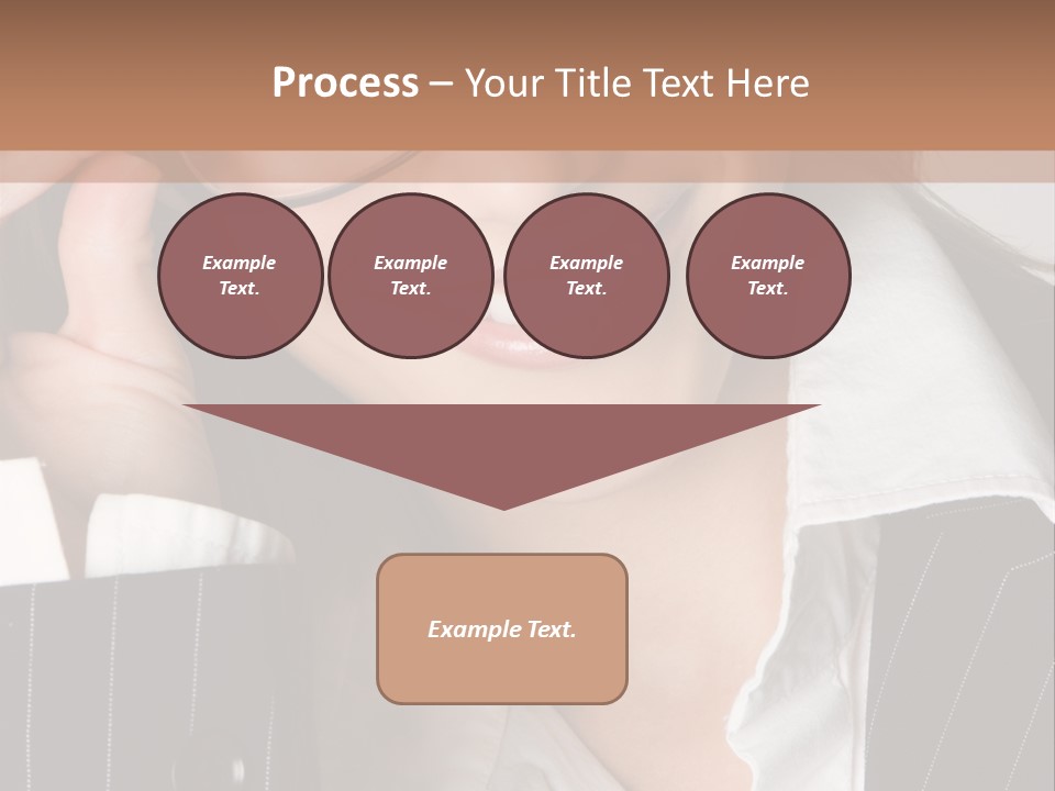 Businesswoman Wearing Glasses PowerPoint Template