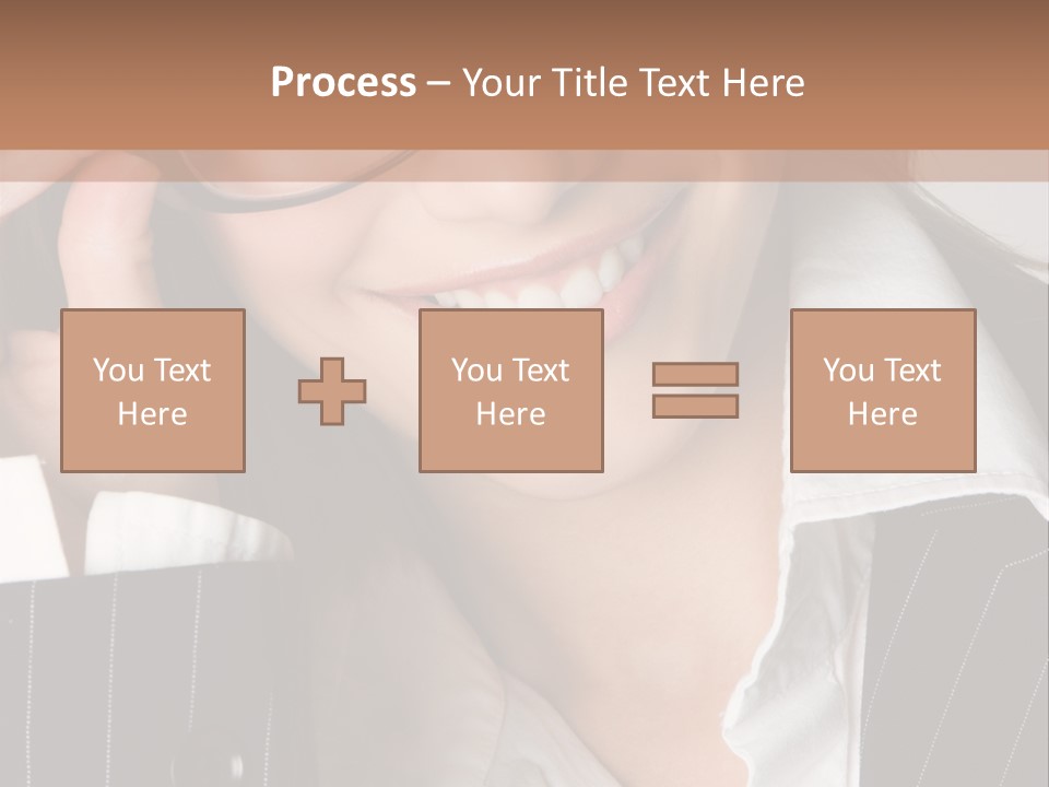 Businesswoman Wearing Glasses PowerPoint Template