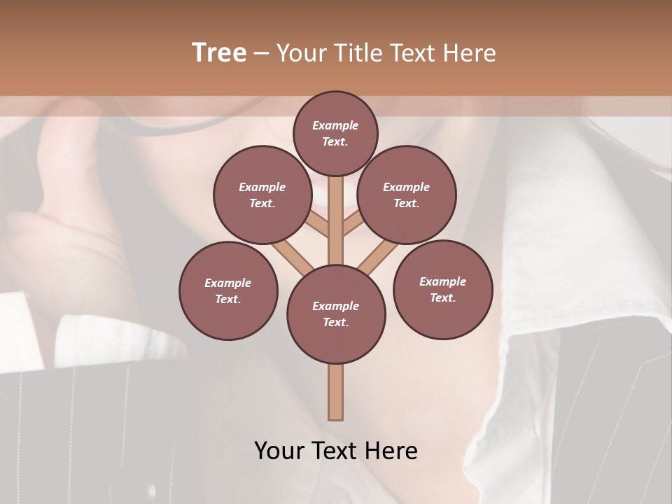 Businesswoman Wearing Glasses PowerPoint Template