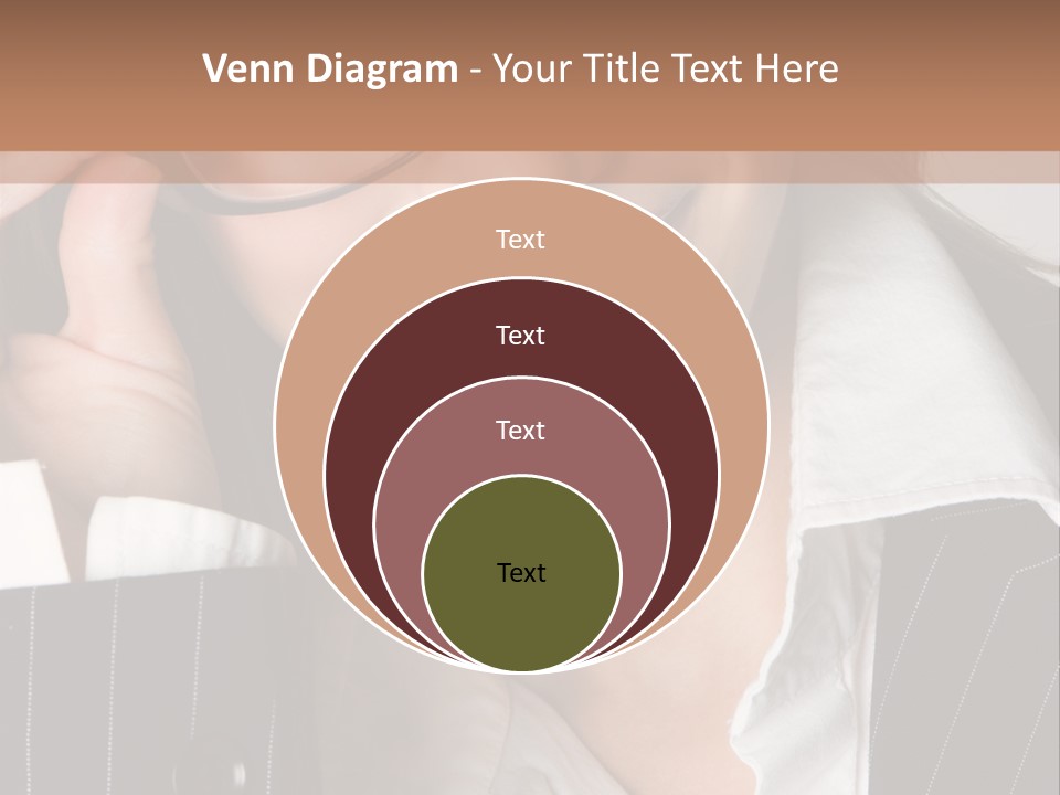 Businesswoman Wearing Glasses PowerPoint Template