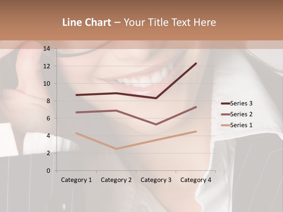 Businesswoman Wearing Glasses PowerPoint Template