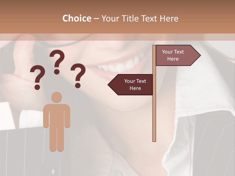 Businesswoman Wearing Glasses PowerPoint Template