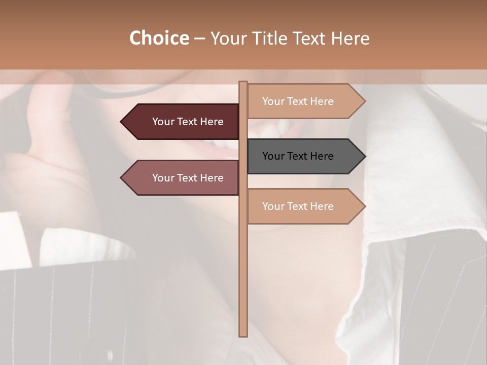 Businesswoman Wearing Glasses PowerPoint Template